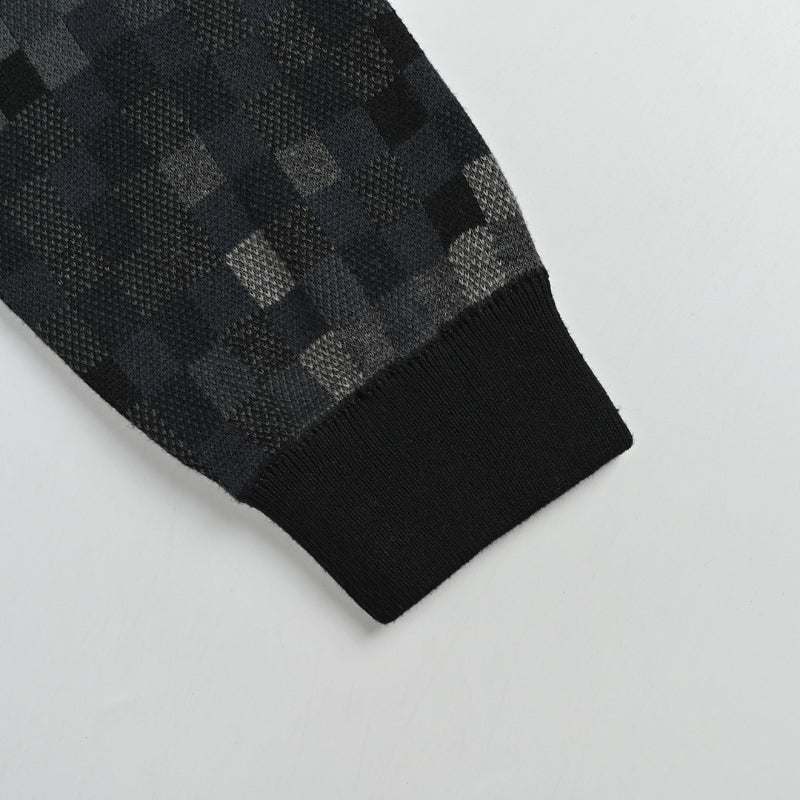 Louis Vuitton Pixel Camo Damier Jacquard Knit Sweater – Black
