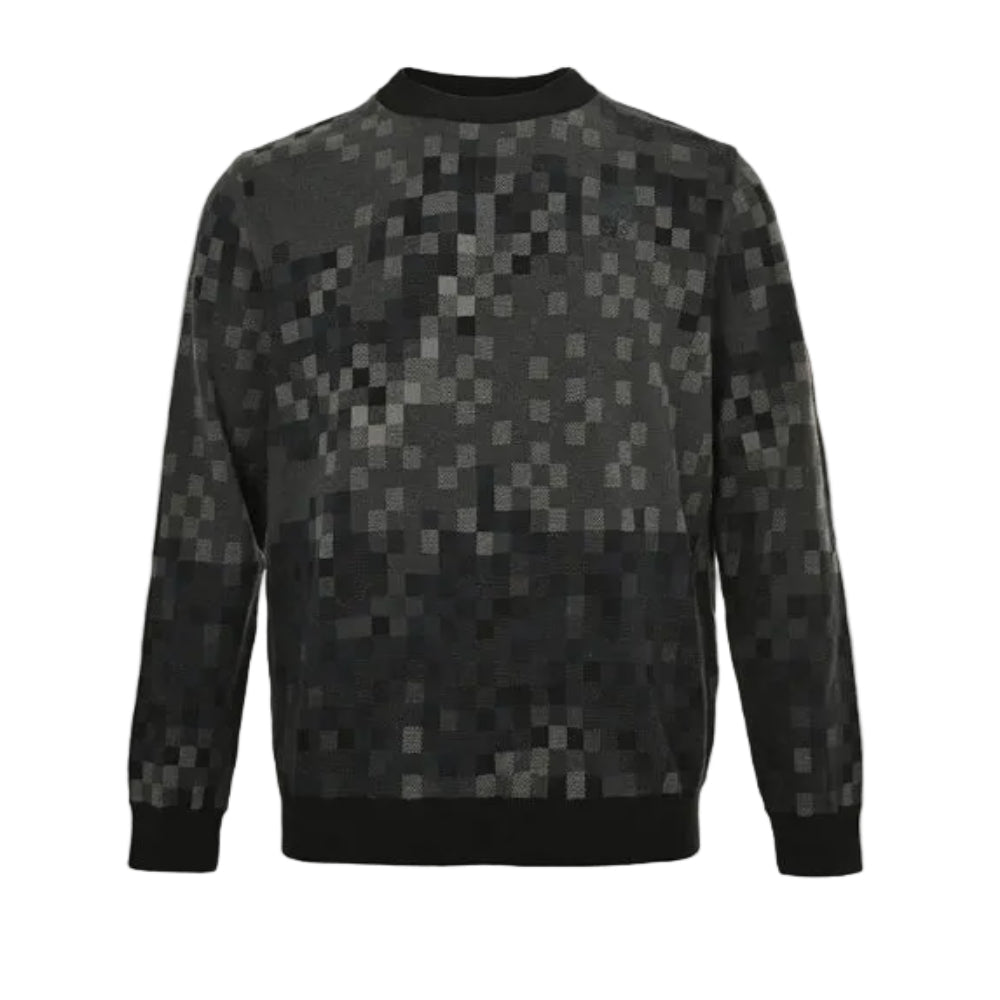 Louis Vuitton Pixel Camo Damier Jacquard Knit Sweater – Black