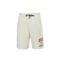 Gucci Collegiate Crest Fleece Shorts – Cream / Tri-Color Drawstring