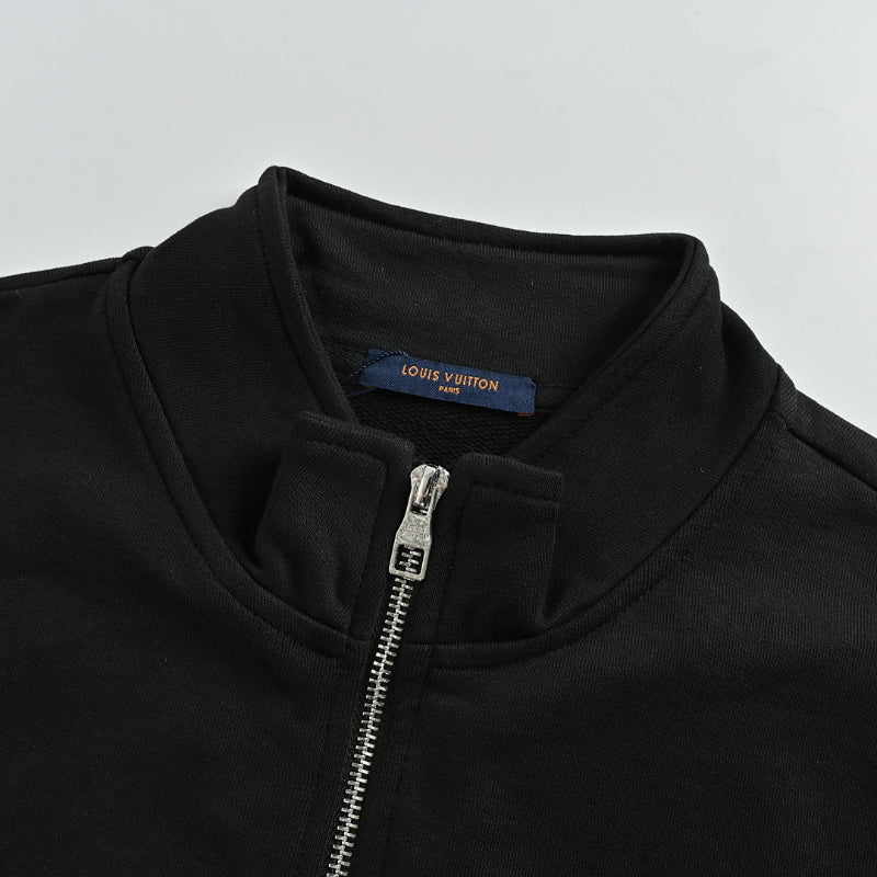 Louis Vuitton Monogram Oversized Sleeve Graphic Track Jacket – Black / White