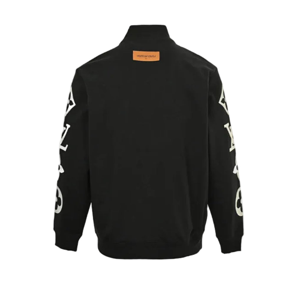 Louis Vuitton Monogram Oversized Sleeve Graphic Track Jacket – Black / White
