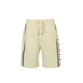 Gucci Side Script Fleece Shorts – Cream / Black Stripe