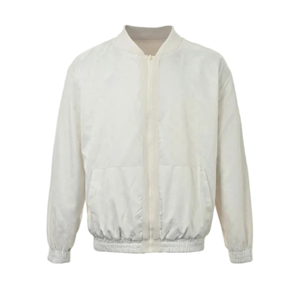 Louis Vuitton Gold Zip Pull Clean Bomber Jacket – Ecru