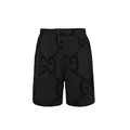 Gucci Oversized Dual-Letter Jacquard Shorts – Black