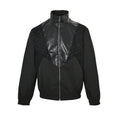 Louis Vuitton Leather Panel Hybrid Zip Jacket – Black