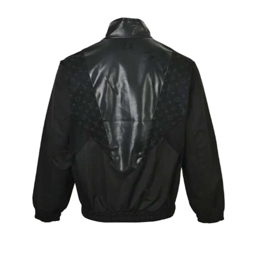 Louis Vuitton Leather Panel Hybrid Zip Jacket – Black
