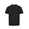 Gucci Black Red Shoulder-Stripe Knit Tee