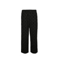 Louis Vuitton Tonal Monogram Jacquard Wide-Leg Sweatpants — Black