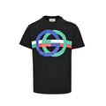 Gucci Black Interlocking Crest Graphic Tee