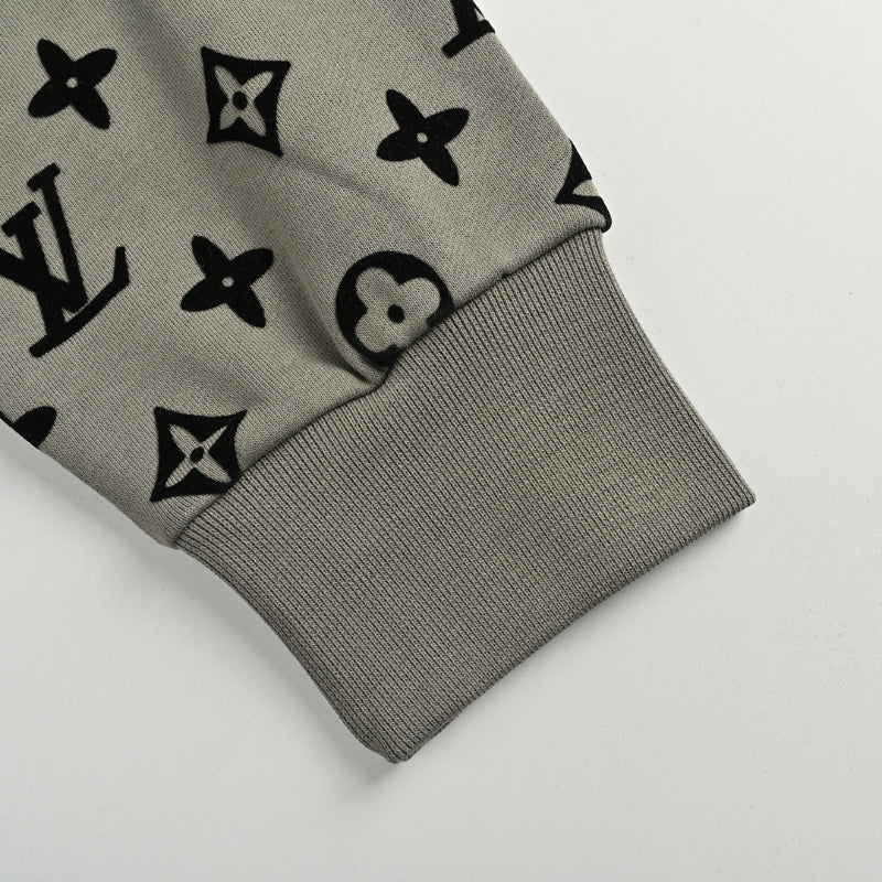 Louis Vuitton Allover Monogram Jacquard Crewneck Sweatshirt – Olive Grey