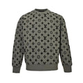 Louis Vuitton Allover Monogram Jacquard Crewneck Sweatshirt – Olive Grey