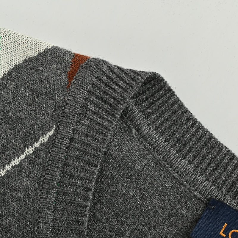 Louis Vuitton Monogram Argyle Jacquard Knit Crewneck – Charcoal