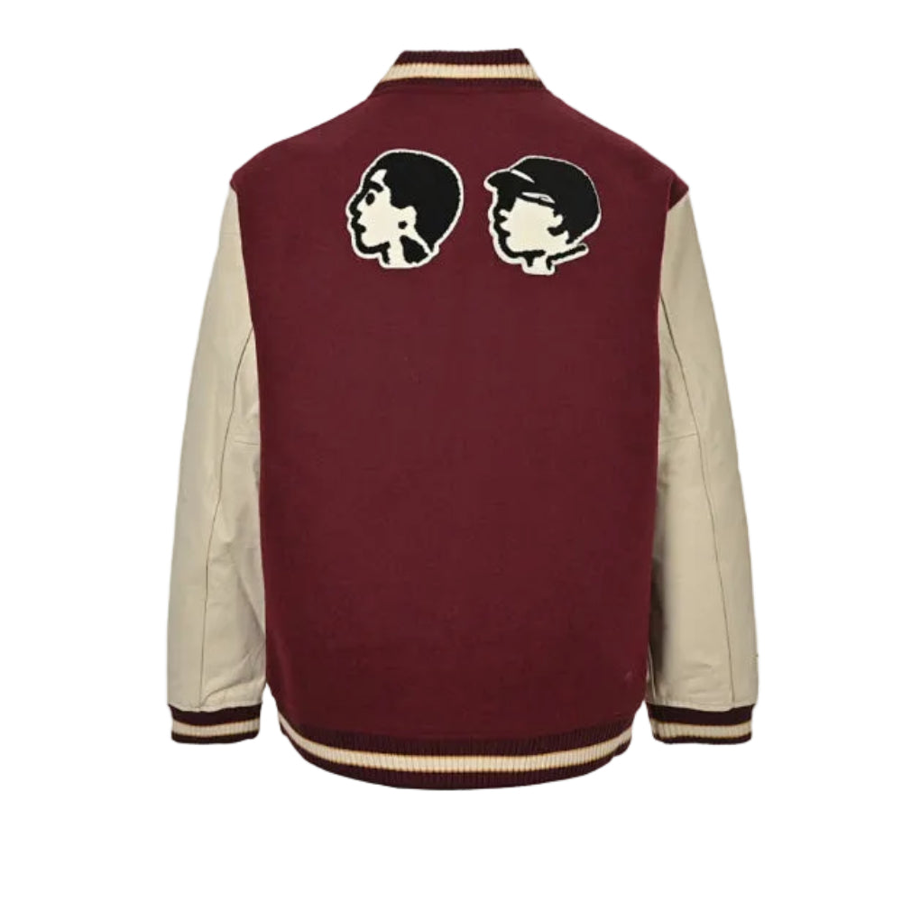 Louis Vuitton Japanese Letterman Varsity Jacket – Burgundy / Cream