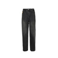 Louis Vuitton Damier Tonal Washed Wide-Leg Jeans — Faded Black