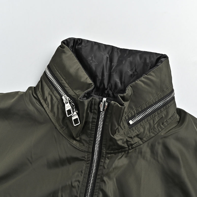 Louis Vuitton Monogram Embossed Nylon Bomber Jacket