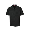 Gucci Black Tonal Double-G Jacquard Camp Collar Shirt
