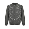 Louis Vuitton Diamond Grid Pearl Rivet Knit Cardigan – Olive Grey