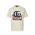 Gucci Cream Double-G Monogram Graphic Tee
